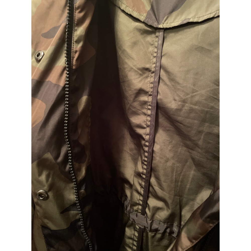 ZARA Camo Parka Jacket Small Lightweight Hooded Utility Military - Picture 6 of 10